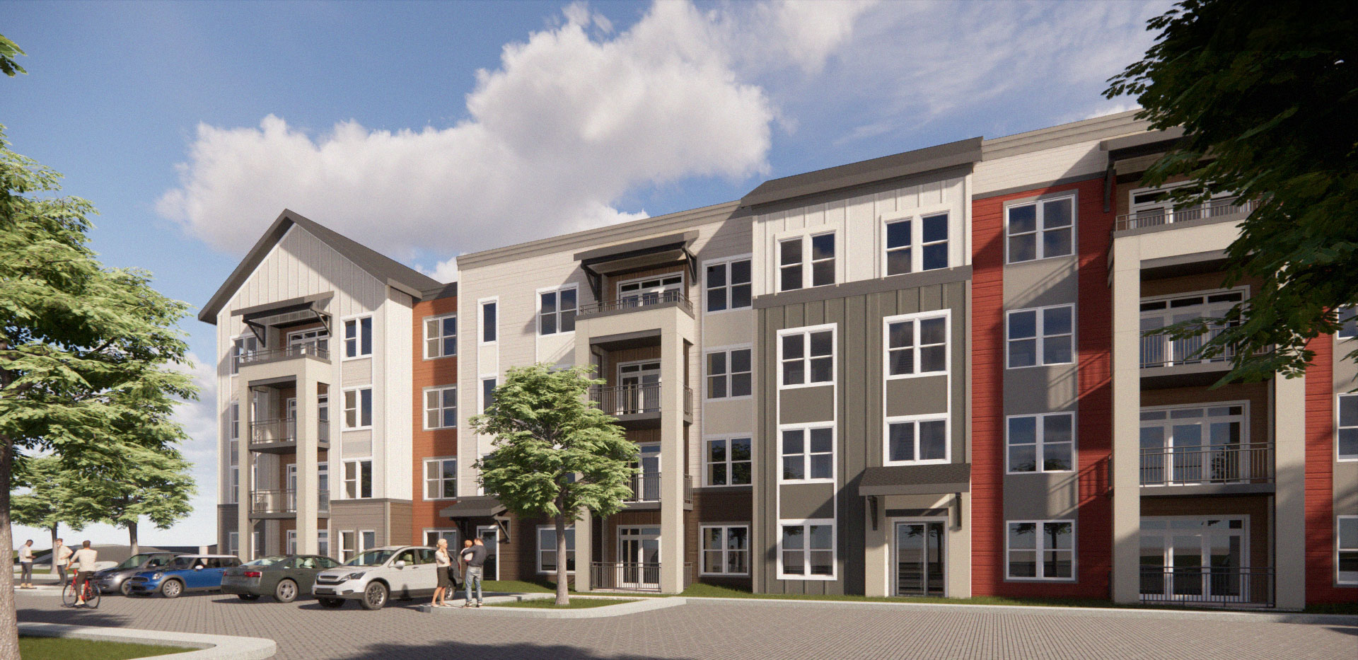 The Whitley at Weavers Grove rendition with covered porches